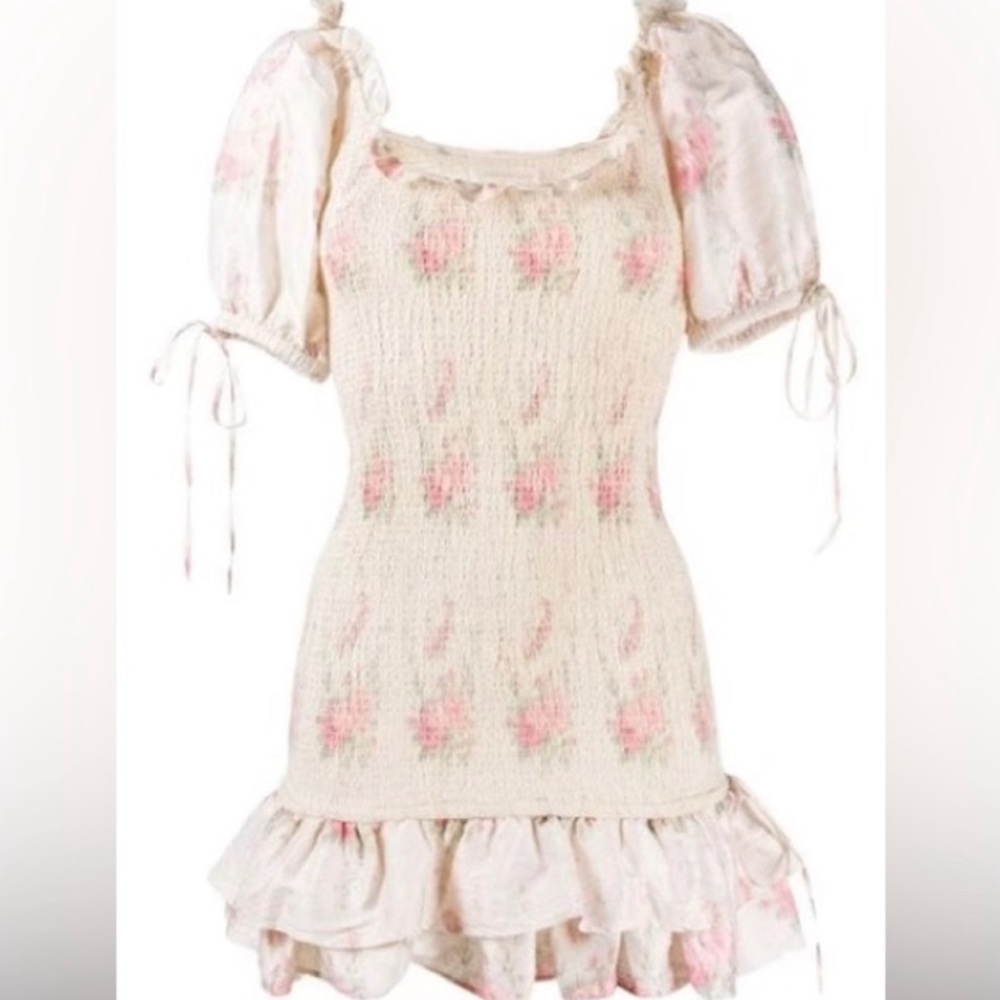 LOVESHACKFANCY Violet mini dress